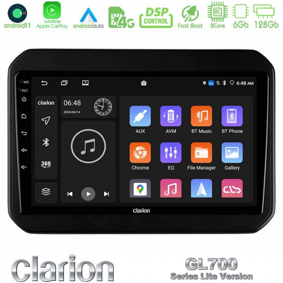 Clarion GL700 Lite Series 8Core Android11 6+128GB Suzuki Ignis Navigation Multimedia Tablet 9 Με Carplay -amp; Android Auto Clarion GL700 Lite Series 8Core Android11 6+128GB Suzuki Ignis Navigation Multimedia Tablet 9 Με Carplay -amp; Android Auto
