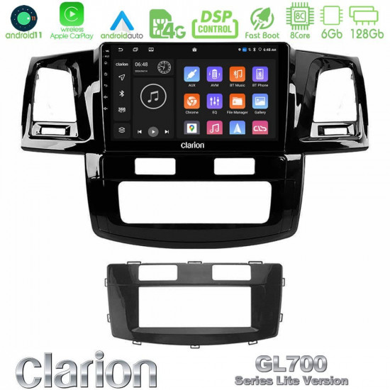 Clarion GL700 Lite Series 8Core Android11 6+128GB Toyota Hilux 2007-2011 Navigation Multimedia Tablet 9 Με Carplay -amp; Android Auto Clarion GL700 Lite Series 8Core Android11 6+128GB Toyota Hilux 2007-2011 Navigation Multimedia Tablet 9 Με Carplay -amp; Android Auto