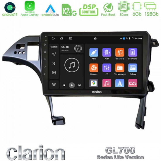 Clarion GL700 Lite Series 8Core Android11 6+128GB Toyota Prius 2010-2015 Navigation Multimedia Tablet 10 Με Carplay -amp; Android Auto Clarion GL700 Lite Series 8Core Android11 6+128GB Toyota Prius 2010-2015 Navigation Multimedia Tablet 10 Με Carplay -amp; Android Auto