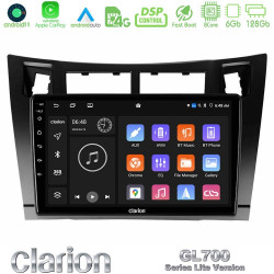 Clarion GL700 Lite Series 8Core Android11 6+128GB Toyota Yaris Navigation Multimedia Tablet 9 (Μαύρο Χρώμα) Με Carplay -amp; Android Auto