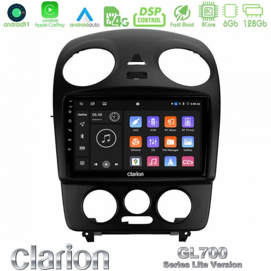 Clarion GL700 Lite Series 8Core Android11 6+128GB VW Beetle Navigation Multimedia Tablet 9 Με Carplay -amp; Android Auto Clarion GL700 Lite Series 8Core Android11 6+128GB VW Beetle Navigation Multimedia Tablet 9 Με Carplay -amp; Android Auto