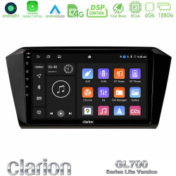 Clarion GL700 Lite Series 8Core Android11 6+128GB VW Passat Navigation Multimedia Tablet 10 Με Carplay -amp; Android Auto