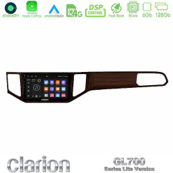 Clarion GL700 Lite Series 8Core Android11 6+128GB VW Sportsvan 2014-2020 Navigation Multimedia Tablet 9 (Ξύλινη απόχρωση) Με Carplay -amp; Android Auto