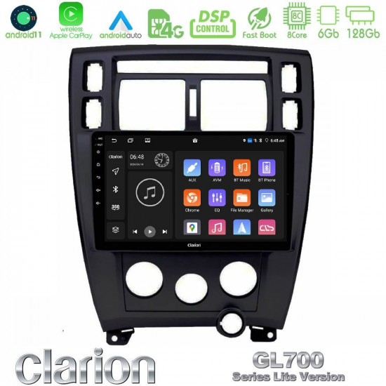 Clarion GL700 Lite Series Hyundai Tucson 2006 – 2013 8Core Android11 6+128GB Navigation Multimedia Tablet 9 Με Carplay -amp; Android Auto Με Carplay -amp; Android A