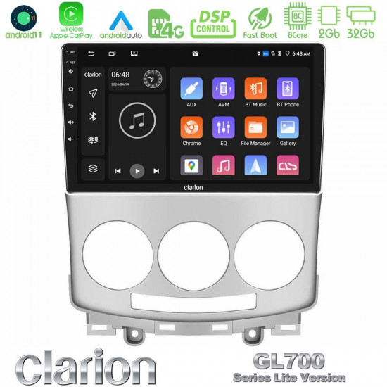 Clarion GL700 Lite Series Mazda 5 2004-2010 8Core Android11 2+32GB Navigation Multimedia Tablet 9? Με Carplay -amp; Android Auto Clarion GL700 Lite Series Mazda 5 2004-2010 8Core Android11 2+32GB Navigation Multimedia Tablet 9? Με Carplay -amp; Android Auto