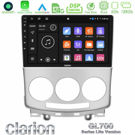 Clarion GL700 Lite Series Mazda 5 2004-2010 8Core Android11 6+128GB Navigation Multimedia Tablet 9? Με Carplay -amp; Android Auto Clarion GL700 Lite Series Mazda 5 2004-2010 8Core Android11 6+128GB Navigation Multimedia Tablet 9? Με Carplay -amp; Android Auto
