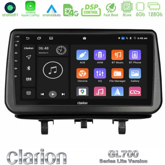 Clarion GL700 Lite Series Opel Meriva B 2010-2017 8Core Android11 6+128GB Navigation Multimedia Tablet 9? Με Carplay -amp; Android Auto