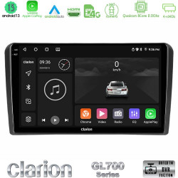 Clarion GL700 Series 8Core Android13 4+64GB Audi A3 8P Navigation Multimedia Tablet 9 Με Carplay -amp; Android Auto