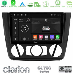 Clarion GL700 Series 8Core Android13 4+64GB BMW 1Series E81/E82/E87/E88 (MANUAL A/C) Navigation Multimedia Tablet 9 Με Carplay -amp; Android Auto
