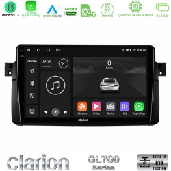 Clarion GL700 Series 8Core Android13 4+64GB BMW E46 Navigation Multimedia Tablet 9 Με Carplay -amp; Android Auto