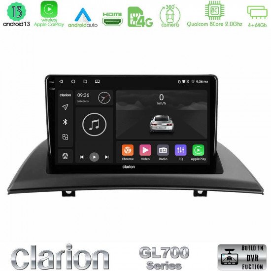 Clarion GL700 Series 8Core Android13 4+64GB BMW E83 Navigation Multimedia Tablet 9 Με Carplay -amp; Android Auto Clarion GL700 Series 8Core Android13 4+64GB BMW E83 Navigation Multimedia Tablet 9 Με Carplay -amp; Android Auto