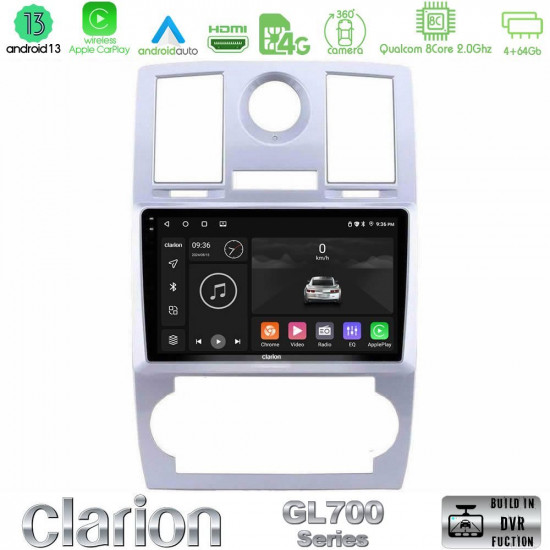 Clarion GL700 Series 8Core Android13 4+64GB Chrysler 300C Navigation Multimedia Tablet 9 Με Carplay -amp; Android Auto Clarion GL700 Series 8Core Android13 4+64GB Chrysler 300C Navigation Multimedia Tablet 9 Με Carplay -amp; Android Auto