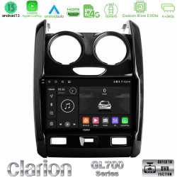 Clarion GL700 Series 8Core Android13 4+64GB Dacia Duster 2014-2018 Navigation Multimedia Tablet 9 Με Carplay -amp; Android Auto