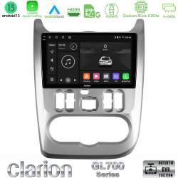 Clarion GL700 Series 8Core Android13 4+64GB Dacia Duster/Sandero/Logan Navigation Multimedia Tablet 9 Με Carplay -amp; Android Auto