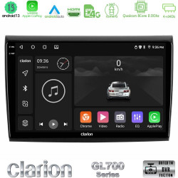 Clarion GL700 Series 8Core Android13 4+64GB Fiat Bravo Navigation Multimedia Tablet 9 Με Carplay -amp; Android Auto