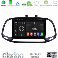 Clarion GL700 Series 8Core Android13 4+64GB Fiat Doblo 2015-2022 Navigation Multimedia Tablet 9 Με Carplay -amp; Android Auto