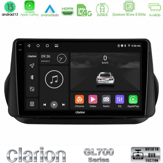 Clarion GL700 Series 8Core Android13 4+64GB Fiat Fiorino/Citroen Nemo/Peugeot Bipper Navigation Multimedia Tablet 9 Με Carplay -amp; Android Auto Clarion GL700 Series 8Core Android13 4+64GB Fiat Fiorino/Citroen Nemo/Peugeot Bipper Navigation Multimedia Tablet 9 Με Carplay -amp; Android Auto