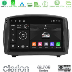 Clarion GL700 Series 8Core Android13 4+64GB Ford Fiesta 2008-2012 Navigation Multimedia Tablet 9 (Oem Style) Με Carplay -amp; Android Auto