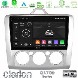 Clarion GL700 Series 8Core Android13 4+64GB Ford Focus Manual AC Navigation Multimedia Tablet 9 Με Carplay -amp; Android Auto
