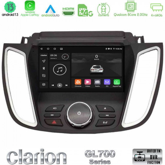 Clarion GL700 Series 8Core Android13 4+64GB Ford Kuga/C-Max 2013-2019 Navigation Multimedia Tablet 9 Με Carplay -amp; Android Auto Clarion GL700 Series 8Core Android13 4+64GB Ford Kuga/C-Max 2013-2019 Navigation Multimedia Tablet 9 Με Carplay -amp; Android Auto