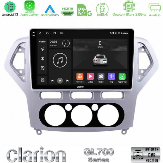Clarion GL700 Series 8Core Android13 4+64GB Ford Mondeo 2007-2010 Manual A/C Navigation Multimedia Tablet 10 Με Carplay -amp; Android Auto Clarion GL700 Series 8Core Android13 4+64GB Ford Mondeo 2007-2010 Manual A/C Navigation Multimedia Tablet 10 Με Carplay -amp; Android Auto