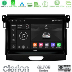 Clarion GL700 Series 8Core Android13 4+64GB Ford Ranger 2017-2022 Navigation Multimedia Tablet 9 Με Carplay -amp; Android Auto