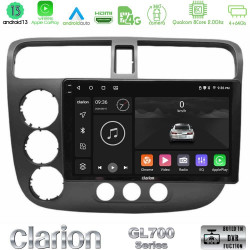 Clarion GL700 Series 8Core Android13 4+64GB Honda Civic 2001-2005 Navigation Multimedia Tablet 9 Με Carplay -amp; Android Auto