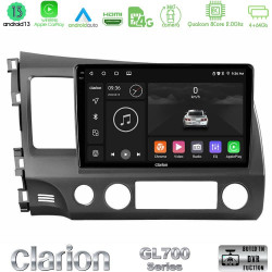 Clarion GL700 Series 8Core Android13 4+64GB Honda Civic 2006-2011 Navigation Multimedia Tablet 9 Με Carplay -amp; Android Auto