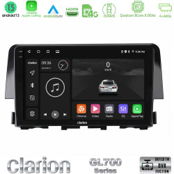 Clarion GL700 Series 8Core Android13 4+64GB Honda Civic 2016-2020 Navigation Multimedia Tablet 9 Με Carplay -amp; Android Auto
