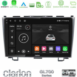 Clarion GL700 Series 8Core Android13 4+64GB Honda CRV Navigation Multimedia Tablet 9 Με Carplay -amp; Android Auto