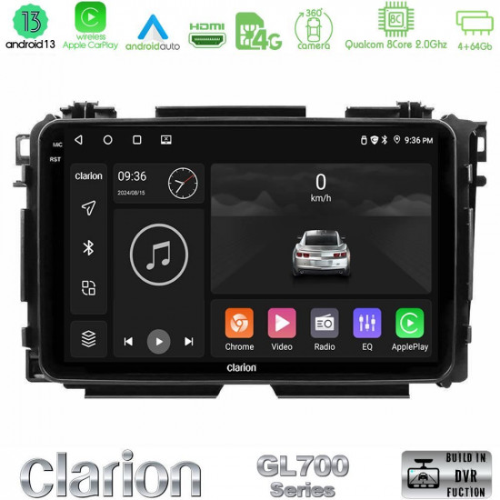 Clarion GL700 Series 8Core Android13 4+64GB Honda HR-V Navigation Multimedia Tablet 9 Με Carplay -amp; Android Auto Clarion GL700 Series 8Core Android13 4+64GB Honda HR-V Navigation Multimedia Tablet 9 Με Carplay -amp; Android Auto