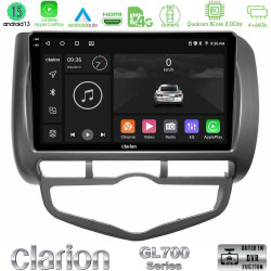 Clarion GL700 Series 8Core Android13 4+64GB Honda Jazz 2002-2008 (Auto A/C) Navigation Multimedia Tablet 9 Με Carplay -amp; Android Auto