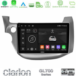 Clarion GL700 Series 8Core Android13 4+64GB Honda Jazz 2009-2013 Navigation Multimedia Tablet 10 Με Carplay -amp; Android Auto