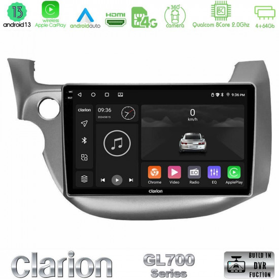 Clarion GL700 Series 8Core Android13 4+64GB Honda Jazz 2009-2013 Navigation Multimedia Tablet 10 Με Carplay -amp; Android Auto Clarion GL700 Series 8Core Android13 4+64GB Honda Jazz 2009-2013 Navigation Multimedia Tablet 10 Με Carplay -amp; Android Auto