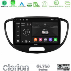 Clarion GL700 Series 8Core Android13 4+64GB Hyundai i10 2008-2014 Navigation Multimedia Tablet 9 Με Carplay -amp; Android Auto