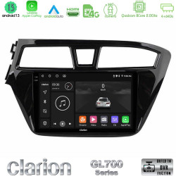 Clarion GL700 Series 8Core Android13 4+64GB Hyundai i20 2014-2018 Navigation Multimedia Tablet 9 Με Carplay -amp; Android Auto
