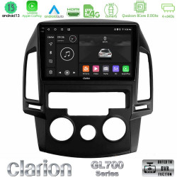 Clarion GL700 Series 8Core Android13 4+64GB Hyundai i30 2007-2012 Manual A/C Navigation Multimedia Tablet 9 Με Carplay -amp; Android Auto