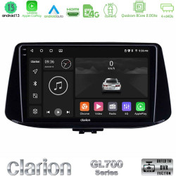 Clarion GL700 Series 8Core Android13 4+64GB Hyundai i30 Navigation Multimedia Tablet 9 Με Carplay -amp; Android Auto