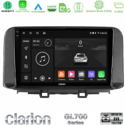 Clarion GL700 Series 8Core Android13 4+64GB Hyundai Kona 2018-2023 Navigation Multimedia Tablet 10 Με Carplay -amp; Android Auto