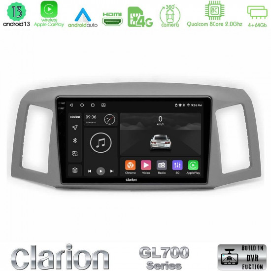 Clarion GL700 Series 8Core Android13 4+64GB Jeep Grand Cherokee 2005-2007 Navigation Multimedia Tablet 10 Με Carplay -amp; Android Auto Clarion GL700 Series 8Core Android13 4+64GB Jeep Grand Cherokee 2005-2007 Navigation Multimedia Tablet 10 Με Carplay -amp; Android Auto