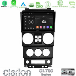 Clarion GL700 Series 8Core Android13 4+64GB Jeep Wrangler 2008-2010 Navigation Multimedia Tablet 9 Με Carplay -amp; Android Auto