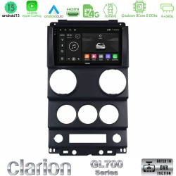 Clarion GL700 Series 8Core Android13 4+64GB Jeep Wrangler 2Door 2008-2010 Navigation Multimedia Tablet 9 Με Carplay -amp; Android Auto