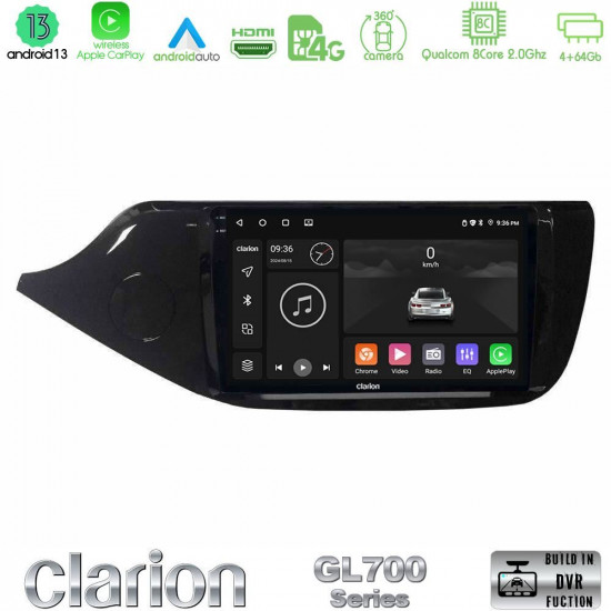 Clarion GL700 Series 8Core Android13 4+64GB Kia Ceed 2013-2017 Navigation Multimedia Tablet 9 Με Carplay -amp; Android Auto Clarion GL700 Series 8Core Android13 4+64GB Kia Ceed 2013-2017 Navigation Multimedia Tablet 9 Με Carplay -amp; Android Auto