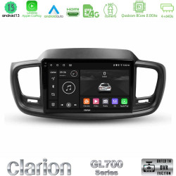 Clarion GL700 Series 8Core Android13 4+64GB Kia Sorento 2018-2021 Navigation Multimedia Tablet 9 Με Carplay -amp; Android Auto