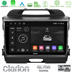Clarion GL700 Series 8Core Android13 4+64GB Kia Sportage Navigation Multimedia Tablet 9 Με Carplay -amp; Android Auto