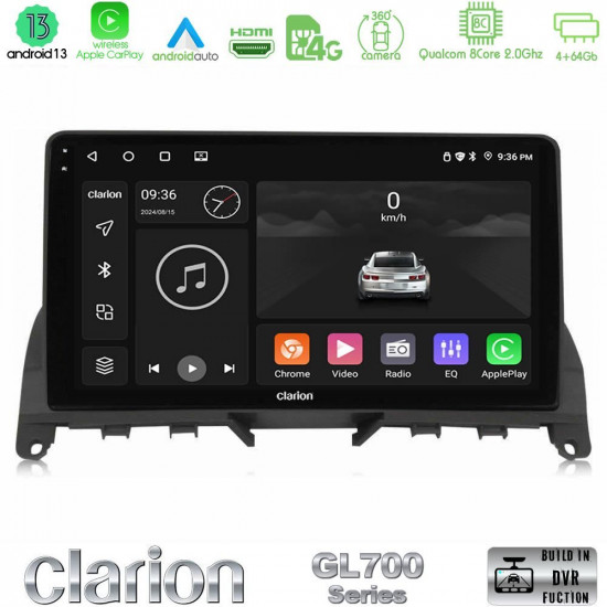 Clarion GL700 Series 8Core Android13 4+64GB Mercedes C Class W204 Navigation Multimedia Tablet 9 Με Carplay -amp; Android Auto Clarion GL700 Series 8Core Android13 4+64GB Mercedes C Class W204 Navigation Multimedia Tablet 9 Με Carplay -amp; Android Auto