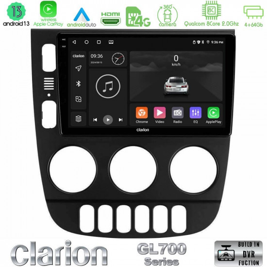 Clarion GL700 Series 8Core Android13 4+64GB Mercedes ML Class 1998-2005 Navigation Multimedia Tablet 9 Με Carplay -amp; Android Auto Clarion GL700 Series 8Core Android13 4+64GB Mercedes ML Class 1998-2005 Navigation Multimedia Tablet 9 Με Carplay -amp; Android Auto