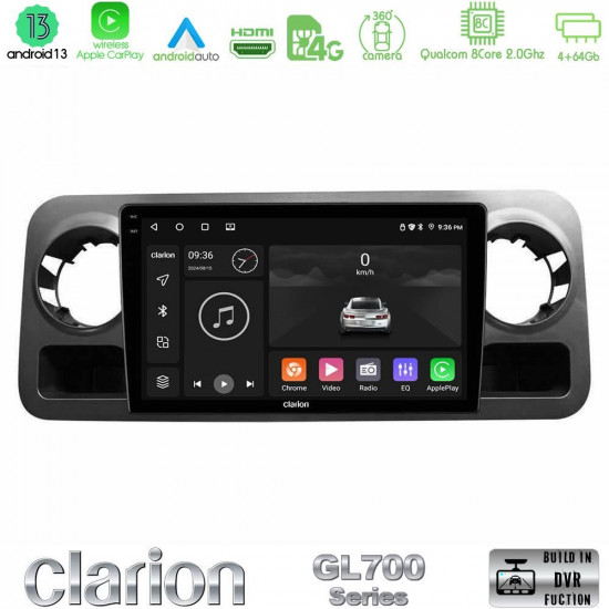 Clarion GL700 Series 8Core Android13 4+64GB Mercedes Sprinter W907 Navigation Multimedia Tablet 10 Με Carplay -amp; Android Auto Clarion GL700 Series 8Core Android13 4+64GB Mercedes Sprinter W907 Navigation Multimedia Tablet 10 Με Carplay -amp; Android Auto