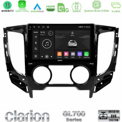 Clarion GL700 Series 8Core Android13 4+64GB Mitsubishi L200 2016-gt; -amp; Fiat Fullback (Manual A/C) Navigation Multimedia Tablet 9 Με Carplay -amp; Android Auto