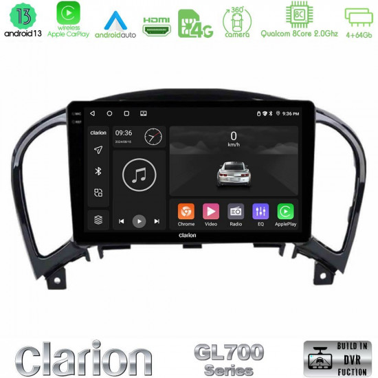 Clarion GL700 Series 8Core Android13 4+64GB Nissan Juke Navigation Multimedia Tablet 9 Με Carplay -amp; Android Auto Clarion GL700 Series 8Core Android13 4+64GB Nissan Juke Navigation Multimedia Tablet 9 Με Carplay -amp; Android Auto